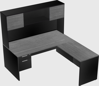 L-shaped office desk