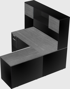 L-shaped office desk