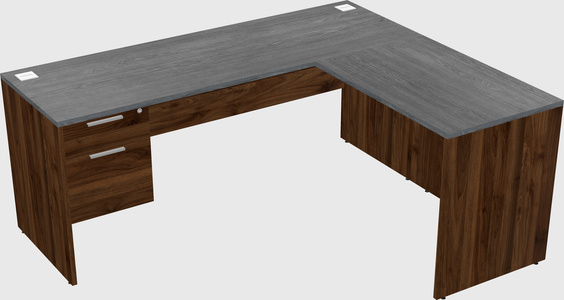 L-shaped office desk