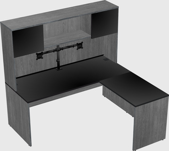 L-shaped office desk