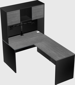 L-shaped office desk