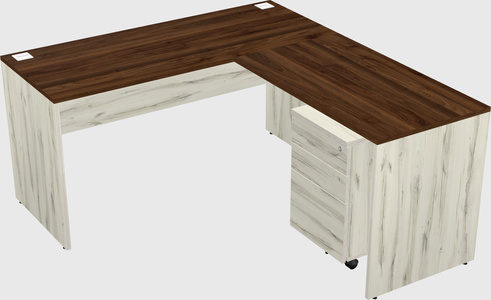 L-shaped office desk