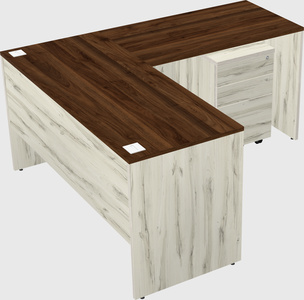 L-shaped office desk