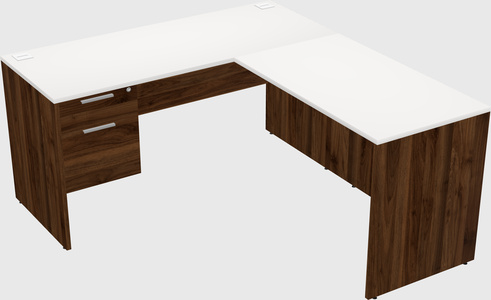 L-shaped office desk