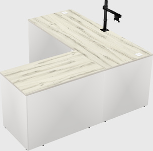 L-shaped office desk