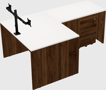 L-shaped office desk