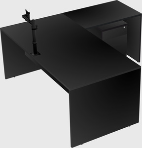 L-shaped office desk