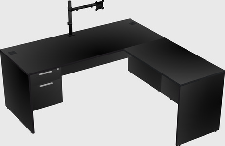 L-shaped office desk
