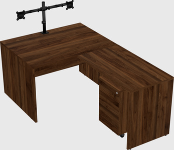 L-shaped office desk