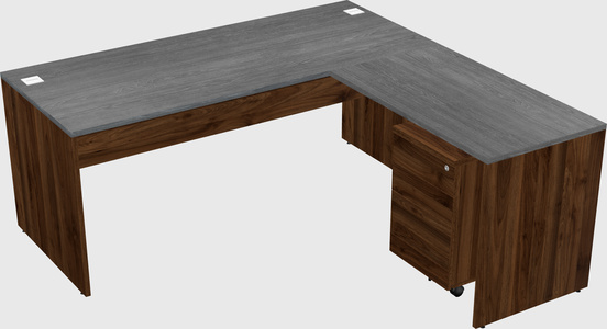 L-shaped office desk