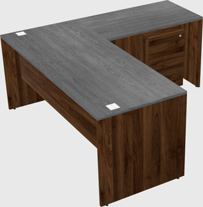 L-shaped office desk