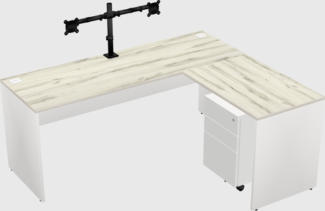 L-shaped office desk