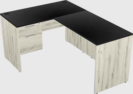L-shaped office desk