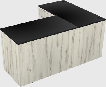 L-shaped office desk