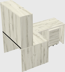 L-shaped office desk