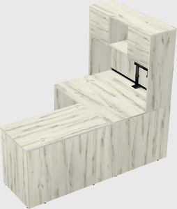 L-shaped office desk