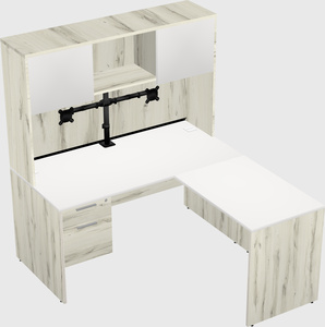 L-shaped office desk