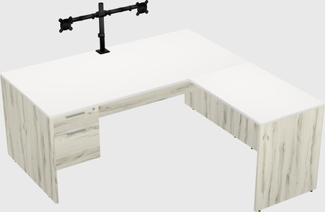 L-shaped office desk