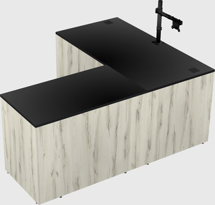 L-shaped office desk