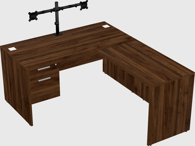 L-shaped office desk