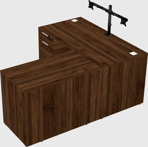L-shaped office desk