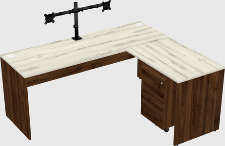 L-shaped office desk