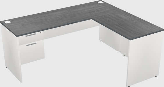 L-shaped office desk