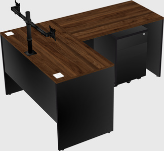 L-shaped office desk