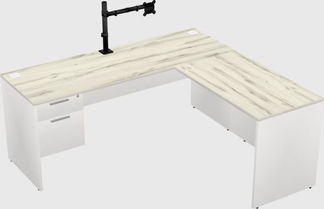 L-shaped office desk