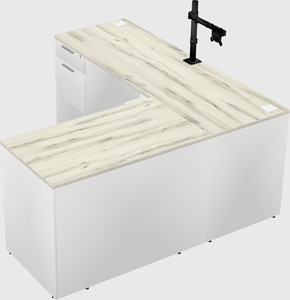 L-shaped office desk