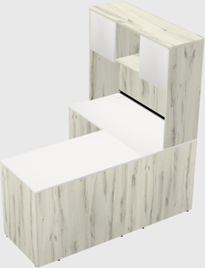 L-shaped office desk