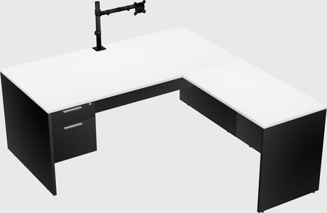 L-shaped office desk