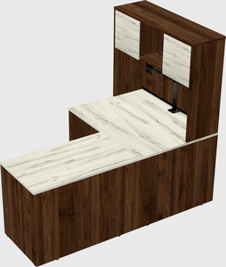 L-shaped office desk