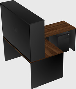 L-shaped office desk