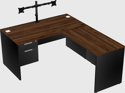 L-shaped office desk