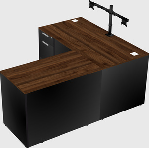 L-shaped office desk