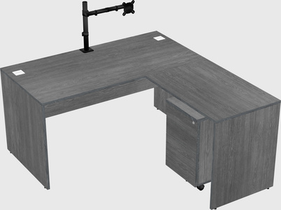 L-shaped office desk