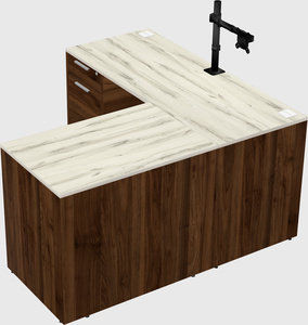 L-shaped office desk