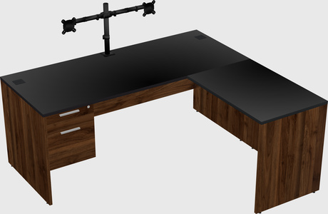 L-shaped office desk