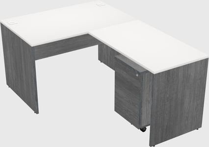 L-shaped office desk