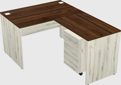 L-shaped office desk