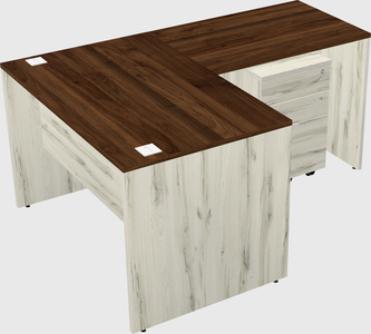 L-shaped office desk
