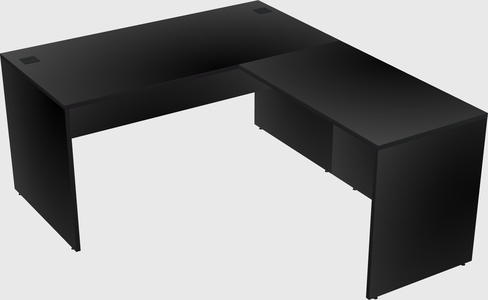 L-shaped office desk