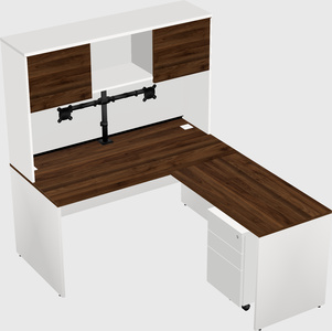 L-shaped office desk