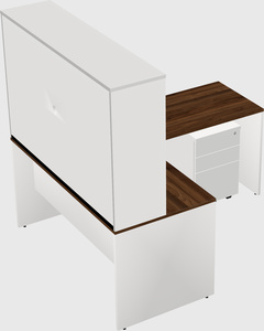 L-shaped office desk