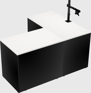L-shaped office desk