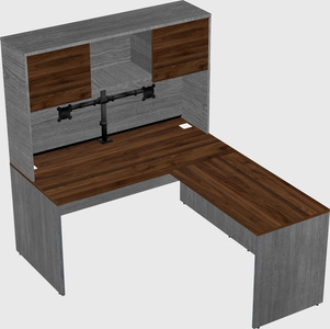 L-shaped office desk