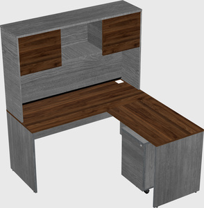 L-shaped office desk
