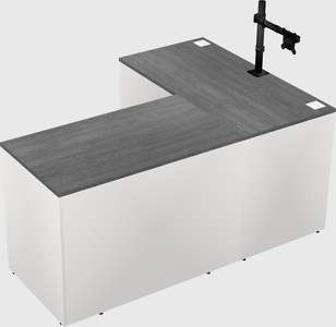 L-shaped office desk