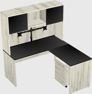 L-shaped office desk